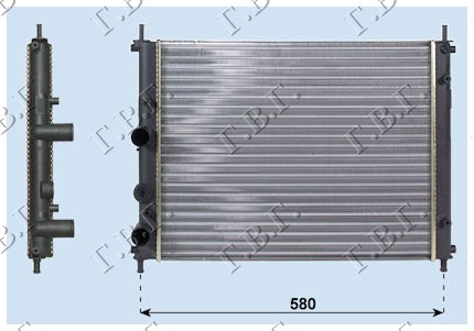 Radiator, engine cooling Aftermarket 043506310