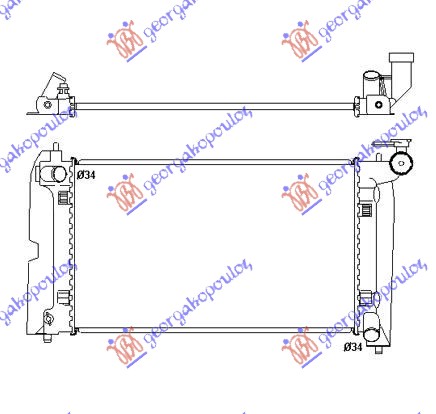 Radiator, engine cooling Aftermarket 044106315