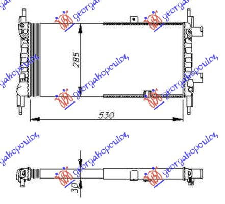 Radiator, engine cooling Aftermarket 046006300