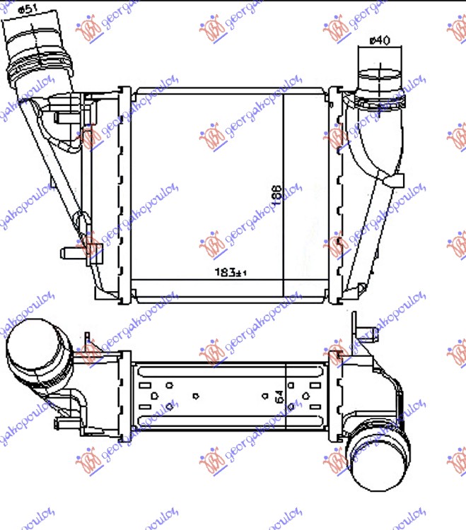 Charge Air Cooler Aftermarket 046306210