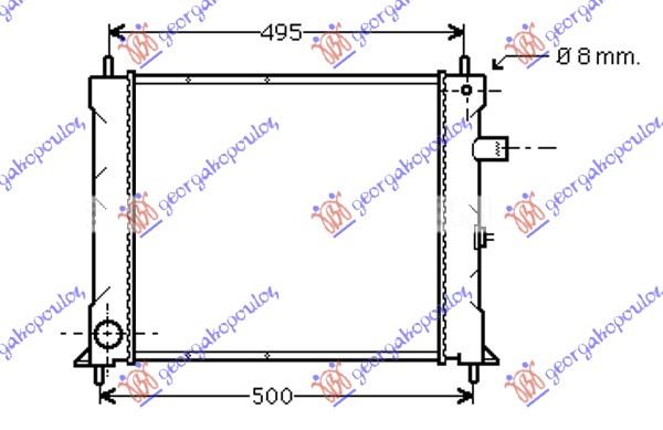 ΨΥΓΕΙΟ 1.4 ΒΕΝΖΙΝΗ (430x400) ΠΑΡΟΧΕΣ ΦΤΕPΟ για ROVER 214/414 1993-1995 (XW/RF)