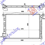 Radiator, engine cooling Aftermarket 698006300
