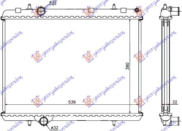 Radiator, engine cooling Aftermarket 050906330