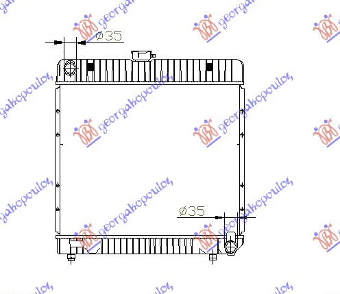 Radiator, engine cooling Aftermarket 051306300