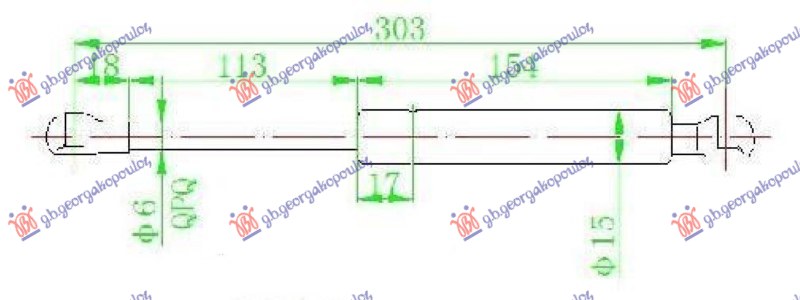 Gas Spring, rear window Aftermarket 238008325