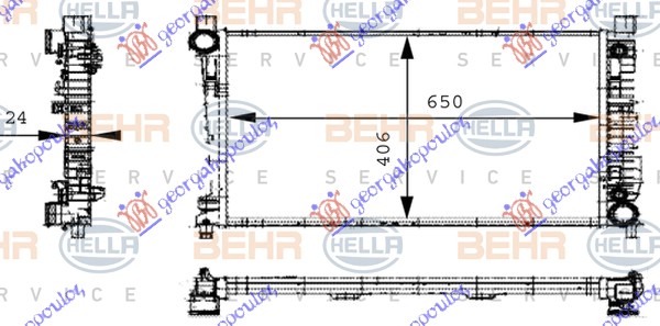 Radiator, engine cooling Aftermarket 052006325