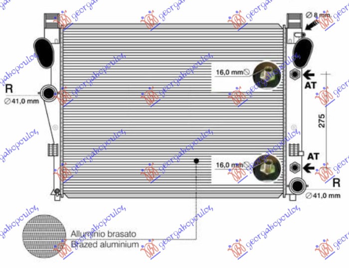 Radiator, engine cooling Aftermarket 534006330