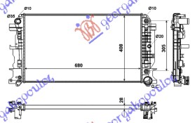 Radiator, engine cooling Aftermarket 539006310