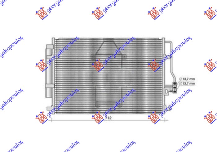 Condenser, air conditioning Aftermarket 539006415