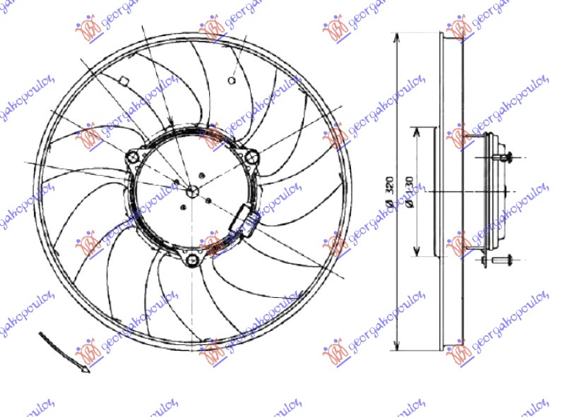 Fan, engine cooling Aftermarket 539006450