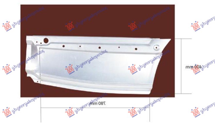 ΓΩΝΙΑ ΠΙΣΩ ΦΤΕΡΟΥ (ΠΙΣΩ ΚΟΜΜΑΤΙ) (4300mm) για MERCEDES SPRINTER 210-519 (W906) 13-18