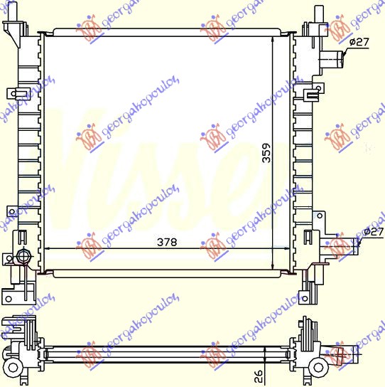 Radiator, engine cooling Aftermarket 057106320