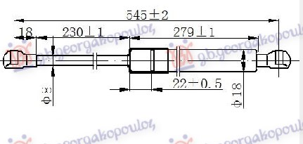 Gas Spring, boot-/cargo area Aftermarket 057708305