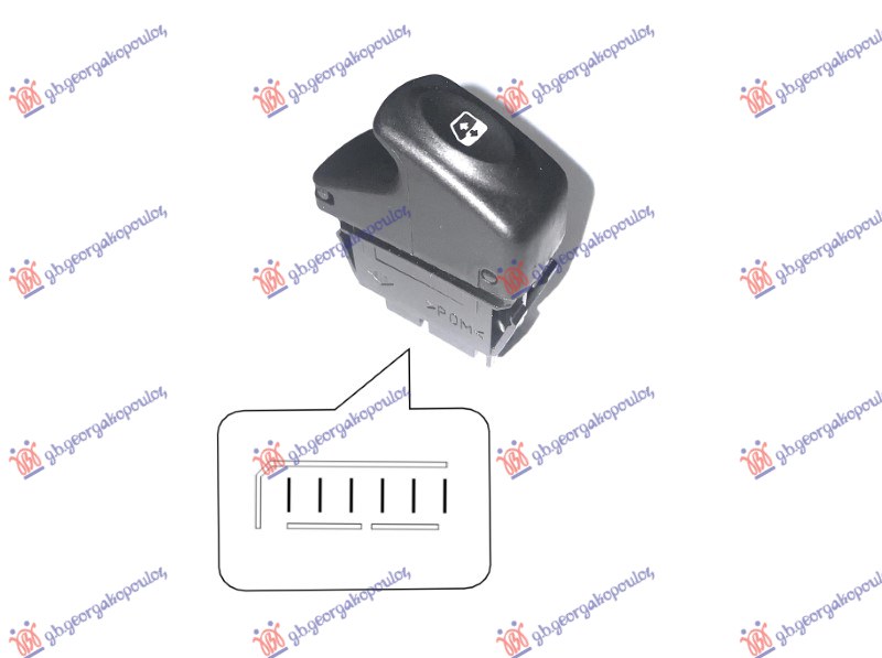 Switch, window regulator Aftermarket 046407173