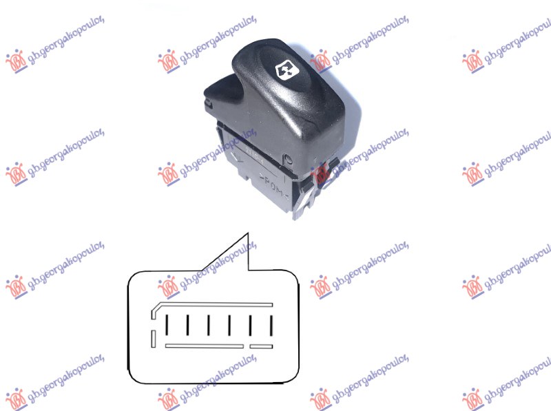 Switch, window regulator Aftermarket 046407175