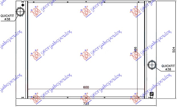 Radiator, engine cooling Aftermarket 059006300