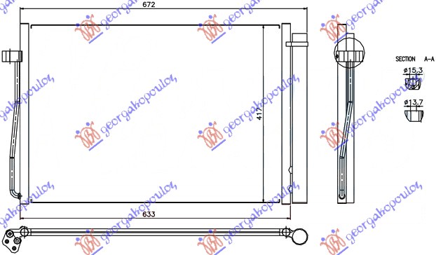 Condenser, air conditioning Aftermarket 059006400