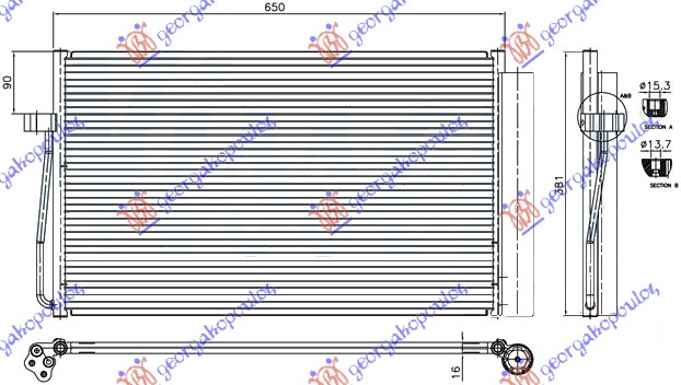 Condenser, air conditioning Aftermarket 059006410