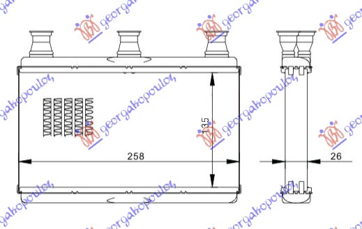 Heat Exchanger, interior heating Aftermarket 059006500
