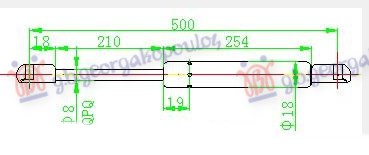 Gas Spring, boot-/cargo area Aftermarket 063308305