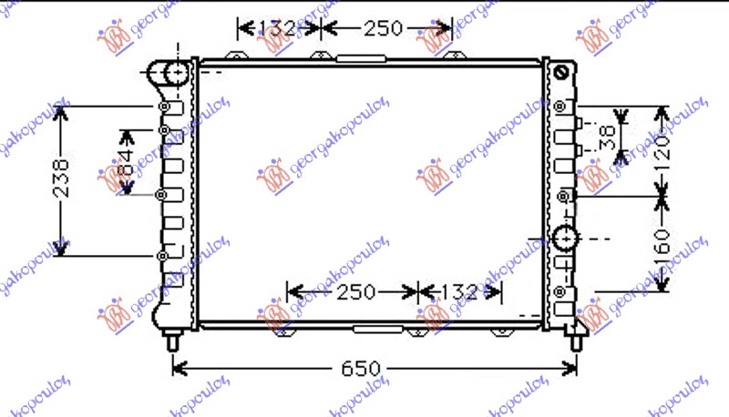ΨΥΓΕΙΟ 1.9-2.4 ΠΕΤΡΕΛΑΙΟ (580x395x24) (VALEO) για ALFA ROMEO 156 1997-2003 (932)