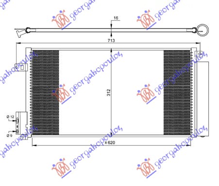Condenser, air conditioning Aftermarket 100006410