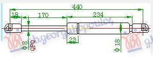 Gas Spring, boot-/cargo area Aftermarket 067308305