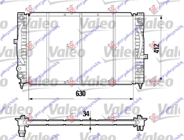 ΨΥΓEIO ΒΕΝΖΙΝΗ/ΠΕΤΡΕΛΑΙΟ ΑΥΤΟΜΑΤΟ +/-AC (630x410) (VALEO) για AUDI A4 1994-2000 (8D2)