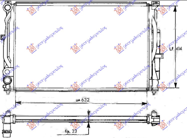 ΨΥΓΕΙΟ ΒΕΝΖΙΝΗ/ΠΕΤΡΕΛΑΙΟ - A/C (630x420) (VALEO) για AUDI A4 1994-2000 (8D2)