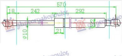 ΑΜΟΡΤΙΣΕΡ ΜΠΑΓΚΑΖ S.W. (570L-530N) για RENAULT LAGUNA 2007-2015 (BT0/BT1)