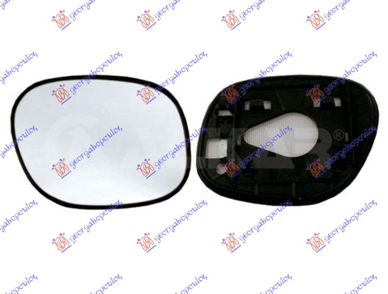 Mirror Glass, exterior mirror Aftermarket 068107601