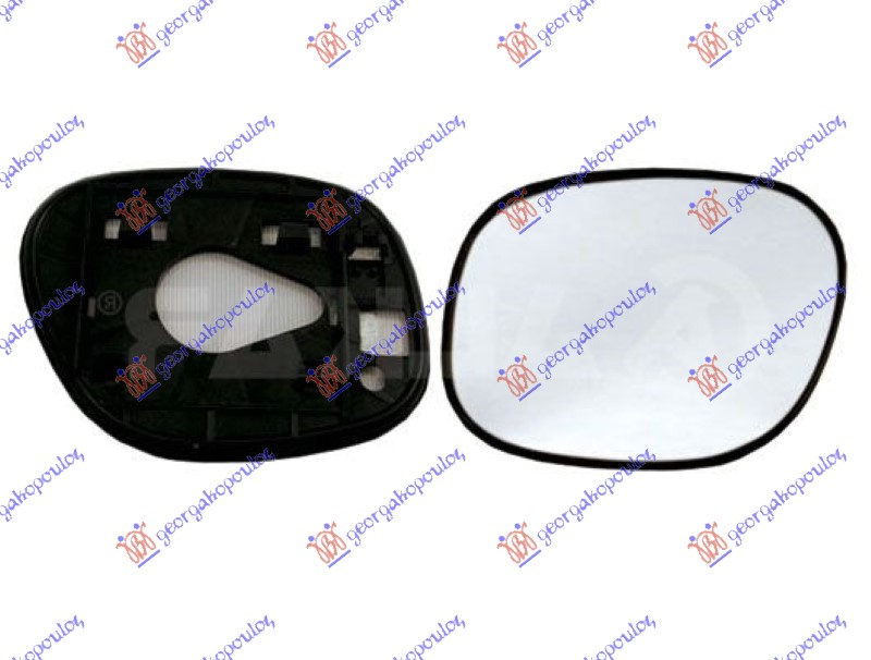 Mirror Glass, exterior mirror Aftermarket 068107602