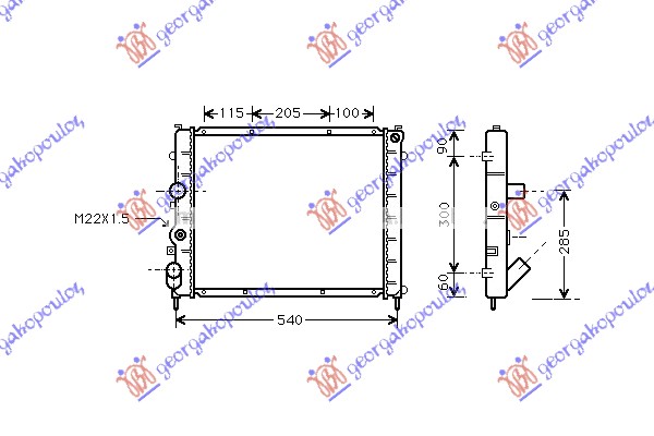 Radiator, engine cooling Aftermarket 069306330