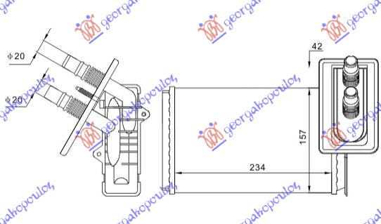 Heat Exchanger, interior heating Aftermarket 081906500