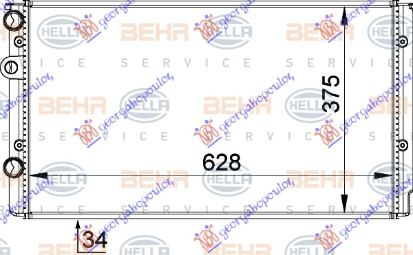 Radiator, engine cooling Aftermarket 043006315