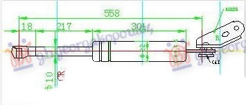 Gas Spring, boot-/cargo area Aftermarket 073908301