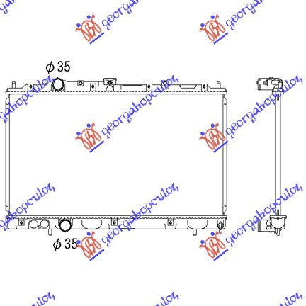 Radiator, engine cooling Aftermarket 014906300