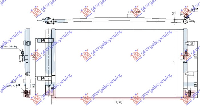 Condenser, air conditioning Aftermarket 033406415
