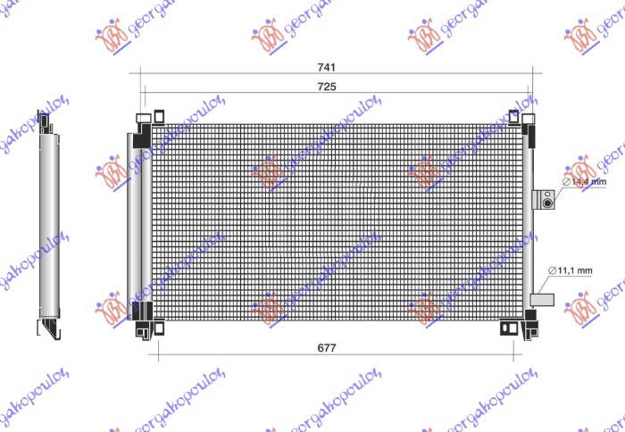 Condenser, air conditioning Aftermarket 630006340