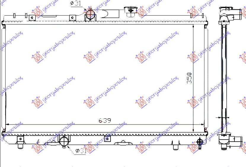ΨΥΓΕΙΟ 1.3-1.6 ΒΕΝΖΙΝΗ (638x350) (NRF) για TOYOTA COROLLA SDN-S.W. 1992-1996 (E 10)