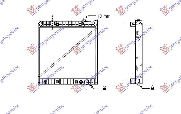 Radiator, engine cooling Aftermarket 528006300