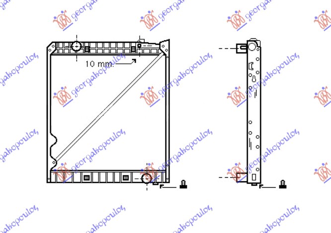 Radiator, engine cooling Aftermarket 528006310