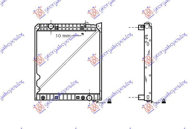 Radiator, engine cooling Aftermarket 528006320