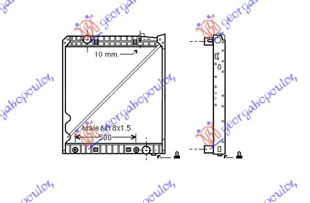Radiator, engine cooling Aftermarket 528006330