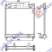 Radiator, engine cooling Aftermarket 095106300