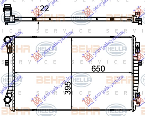 Radiator, engine cooling Aftermarket 754006315