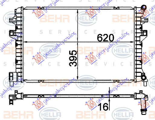 Radiator, engine cooling Aftermarket 132006345