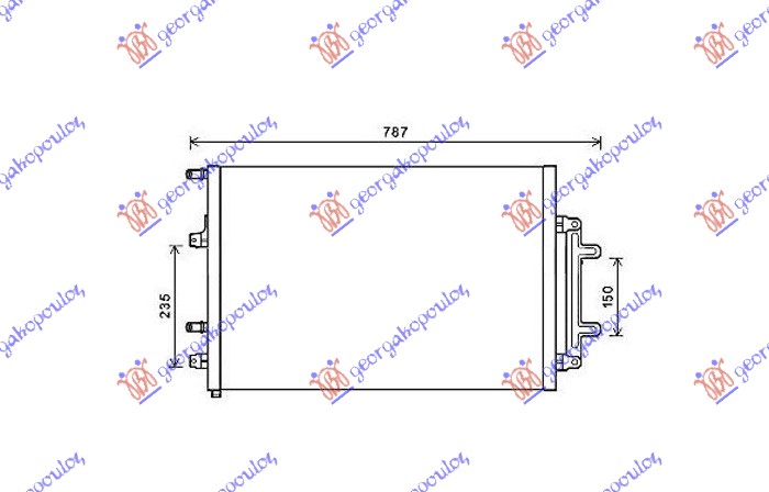 Radiator, engine cooling Aftermarket 134106350