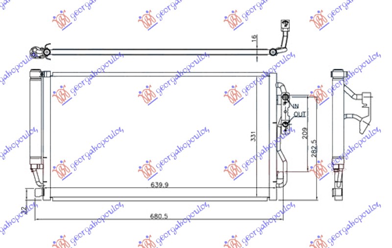 Condenser, air conditioning Aftermarket 154106410