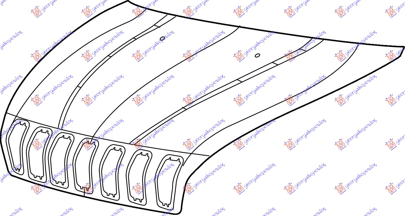 ΚΑΠΩ ΕΜΠΡΟΣ (ΑΛΟΥΜΙΝΙΟ) για JEEP CHEROKEE 14-19